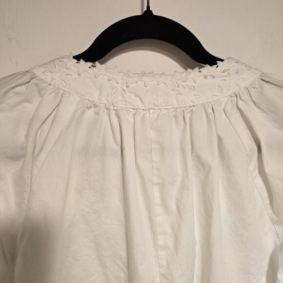 Johnny Was Dress Women Large White Jade Ekaterina Embroidery Pockets Tassel FLAW - Picture 11 of 13